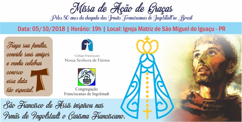 Convite: Missa de Ação de Graças Convite: Missa de Ação de Graças